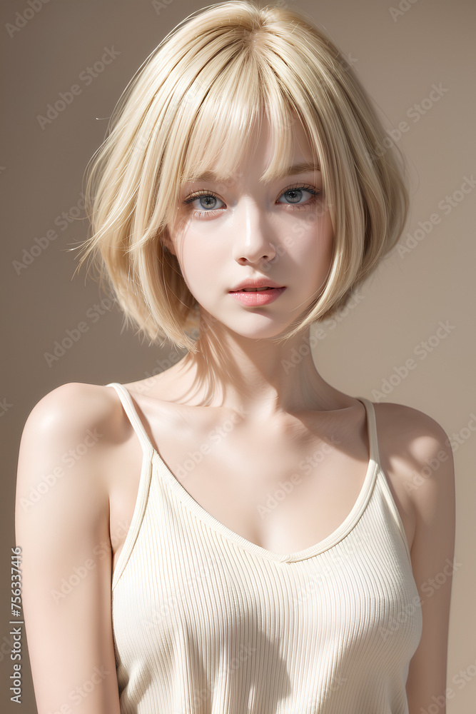 Gorgeous Young Female Model - Fashion or Cosmetics Model - Beauty with Perfect Fine Features - Beautiful Smooth Hair Gorgeous Young Female Model - Fashion or Cosmetics Model - Beauty with Perfect Fine Features - Beautiful Smooth Hair