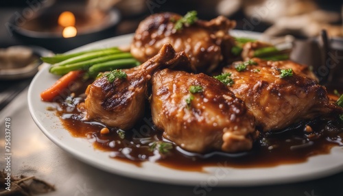 Fowl stewed with soy sauce, Chicken thigh © ijad