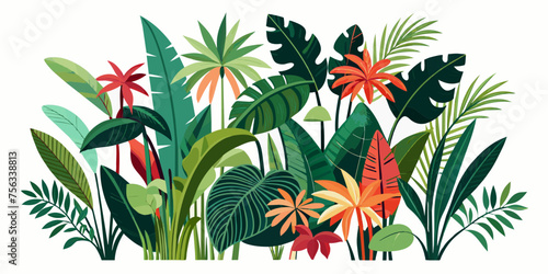 Tropical set of plants 