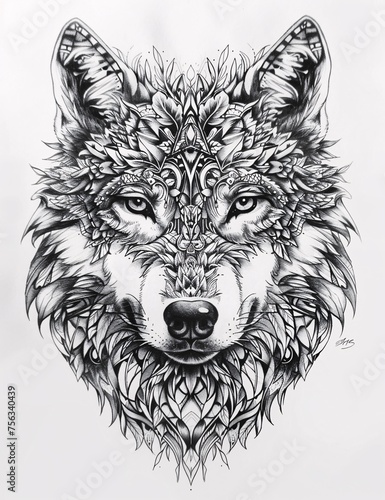 Wolf's Eye A Monthly Event Inspired Tattoo Design Generative AI