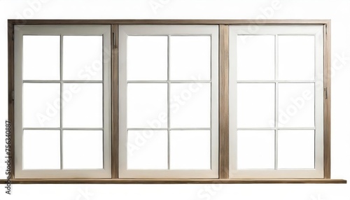 Real modern window isolated on a white background  various office front store frames collection for design  exterior building aluminum facade element  clipping path .  