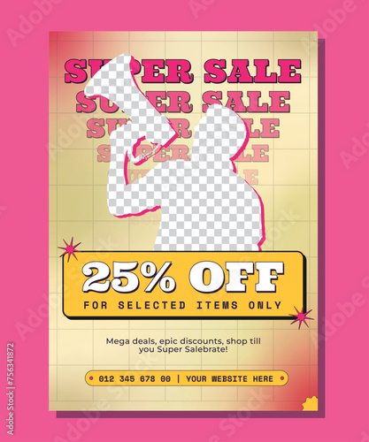 Modern Super Sale Limited Offer Mega Discount Flyer Poster