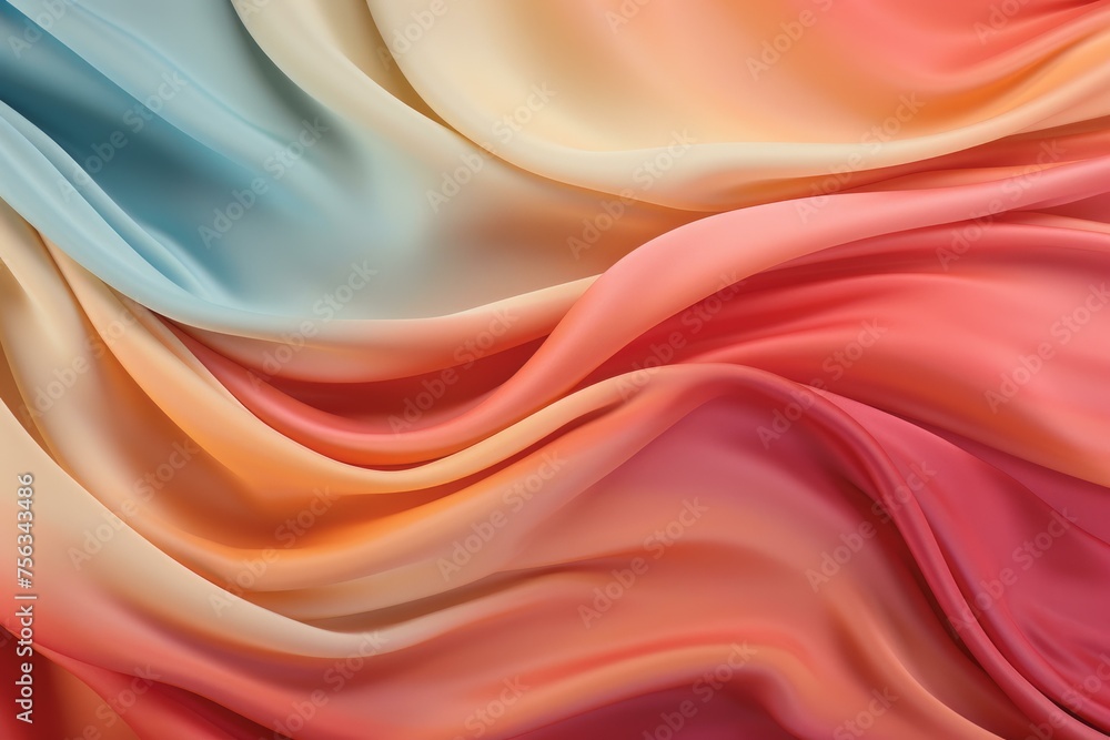 Luxurious Smooth wavy silk. Elegant luxury. Generate Ai Luxurious Smooth wavy silk. Elegant luxury. Generate Ai