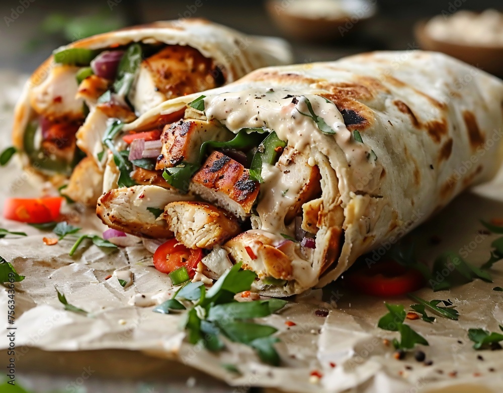 Chicken Caesar Wrap A Tasty and Nutritious Meal for the Whole Month Generative AI Chicken Caesar Wrap A Tasty and Nutritious Meal for the Whole Month Generative AI