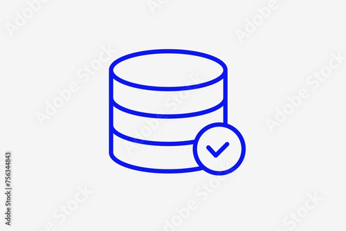 working database illustration in line style design. Vector illustration.