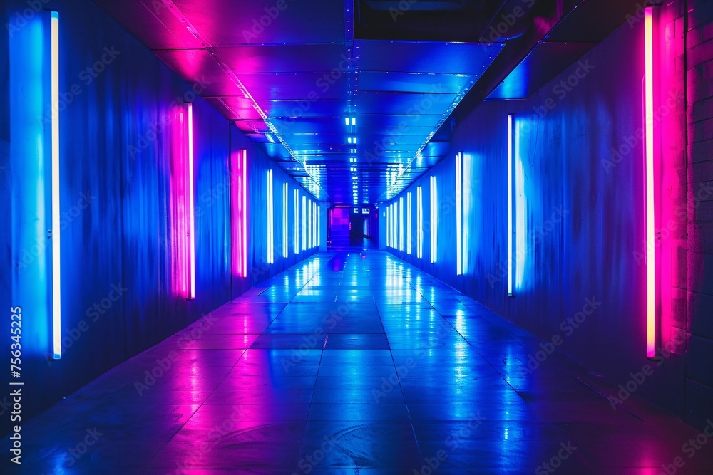Neon Tunnel A Glowing Pathway to the Future Generative AI