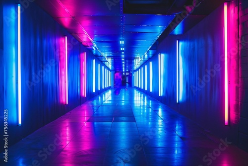 Neon Tunnel A Glowing Pathway to the Future Generative AI