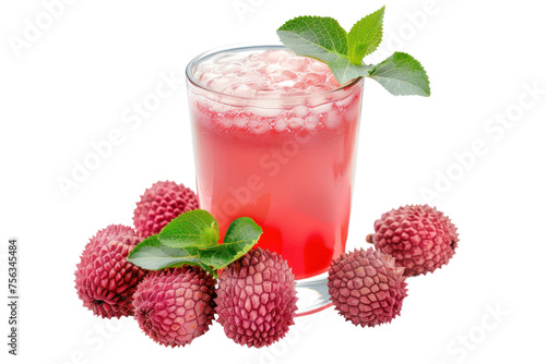 Lychee Juice Blended In a nice drinking glass