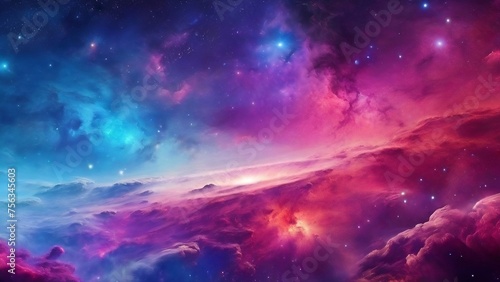 Bright cloud nebula space galaxy starry night sky universe astronomy supernova background wallpaper photo