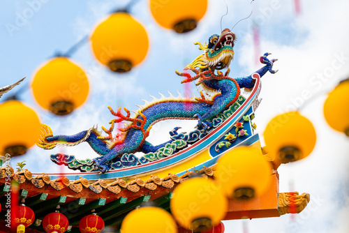 Canvas Print views of chinese thean hou temple in kuala lumpur