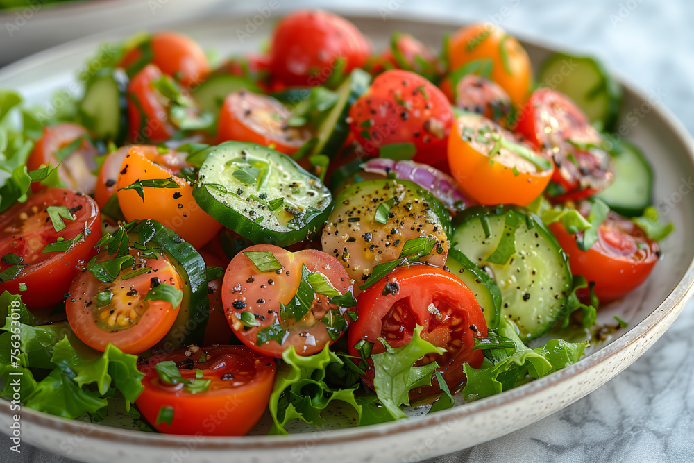 Fresh salad with an assortment of vegetables Fresh salad with an assortment of vegetables