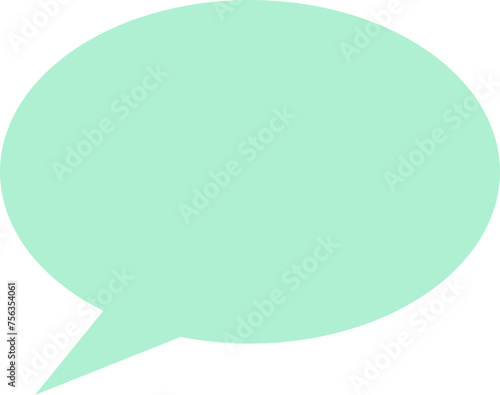 Simple blank speech bubble graphic flat design no background