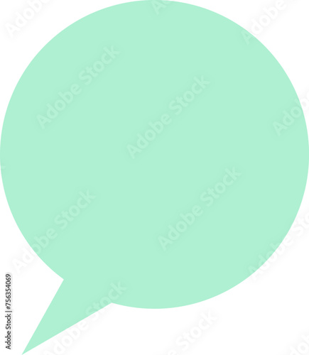 Simple blank speech bubble graphic flat design no background