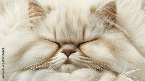 Cute persian cat with closed eyes sleeping © PSCL RDL