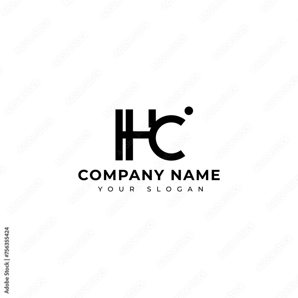 Modern Letter hc logo vector design template Modern Letter hc logo vector design template