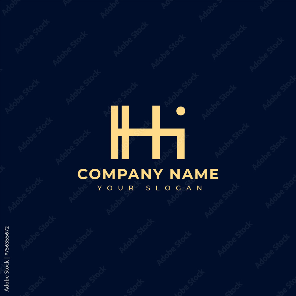 Fototapeta premium Modern Letter hh logo vector design template