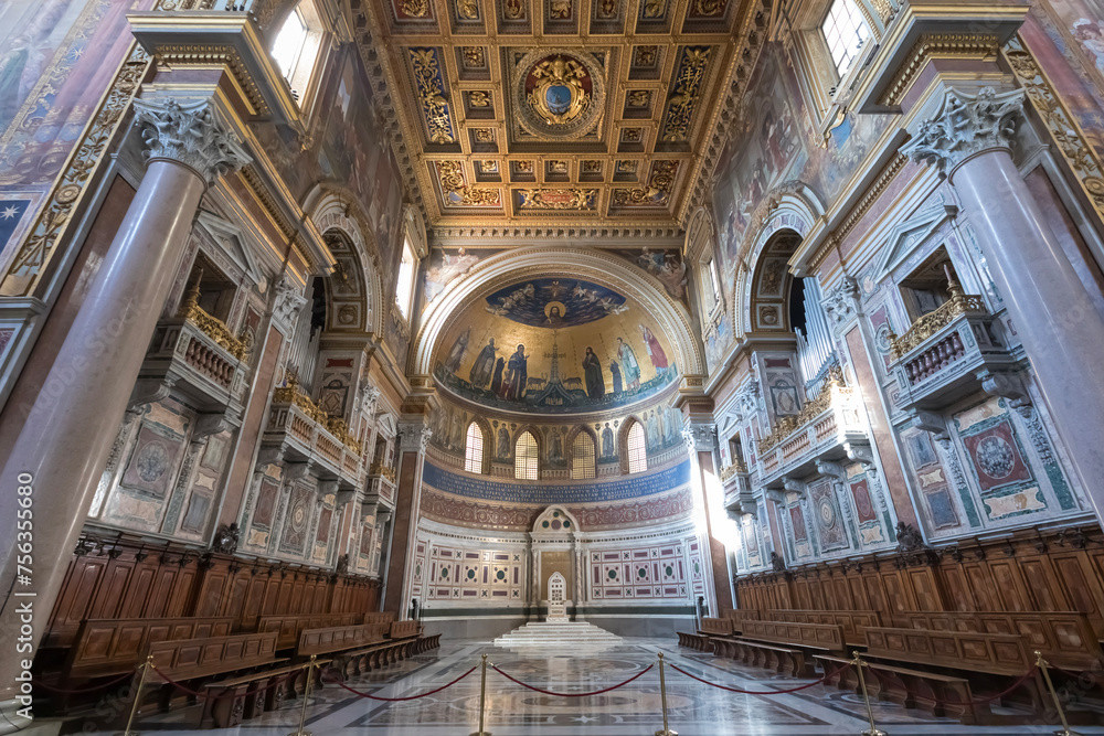 Basilica San Giovanni in Laterano in Rome. Church and monument of Christianity. The Catholic religion