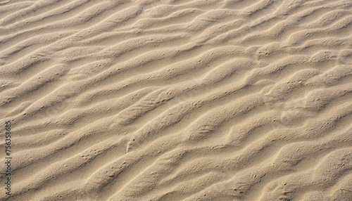 closeup of sand pattern of a beach in the summer with ripple marks  vertical image © Uuganbayar