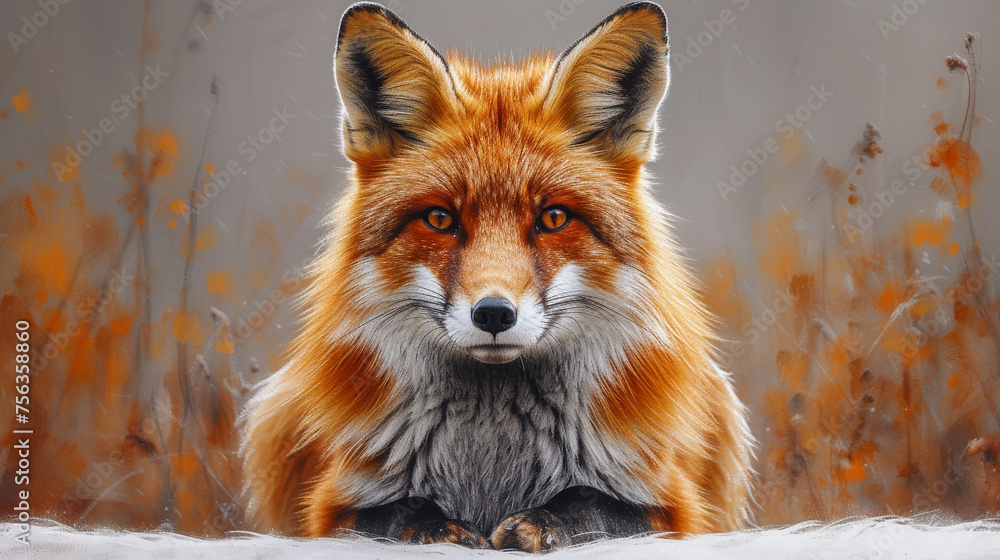 Fox animal watercolor Fox animal watercolor
