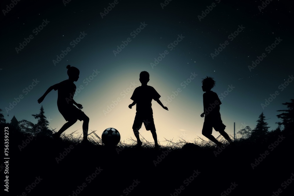 Athletic Soccer player. Play game team. Generate Ai