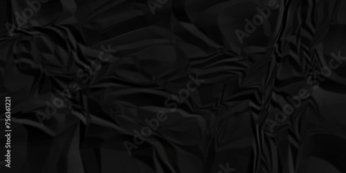 Crumpled paper texture and black crumpled paper texture crush paper so that it becomes creased and wrinkled. Old black crumpled paper sheet background texture. 