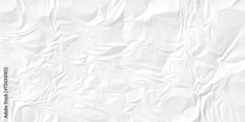 White wrinkly backdrop paper background. panorama grunge wrinkly paper texture background, crumpled pattern texture. White paper crumpled texture. white fabric crushed textured crumpled.