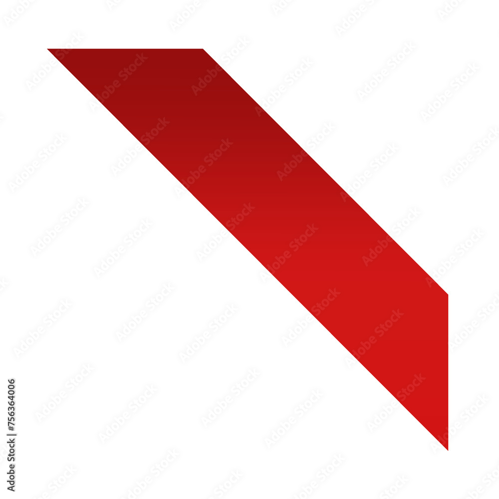red ribbon element transparent new ribbon