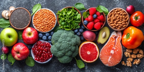 vegetables on a table fresh fruits 