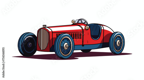 vintage racing car vehicle color icon vector. vintage