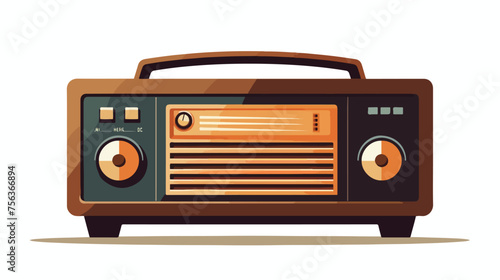 Vintage radio stereo icon vector illustration graphic