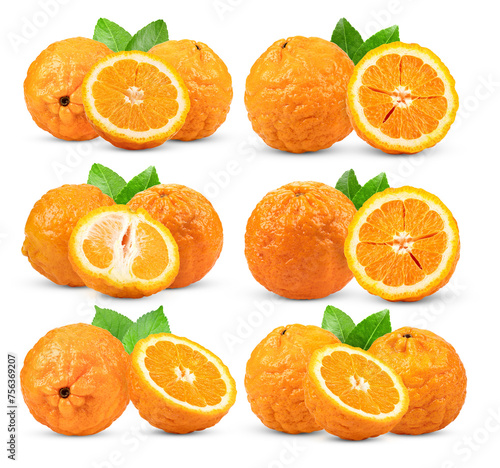 Tangerines orange isolated on transparent png © sommai