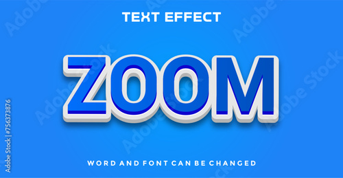 Zoom editable text effect