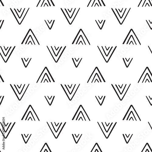 Ethnic seamless pattern. Tribal background texture
