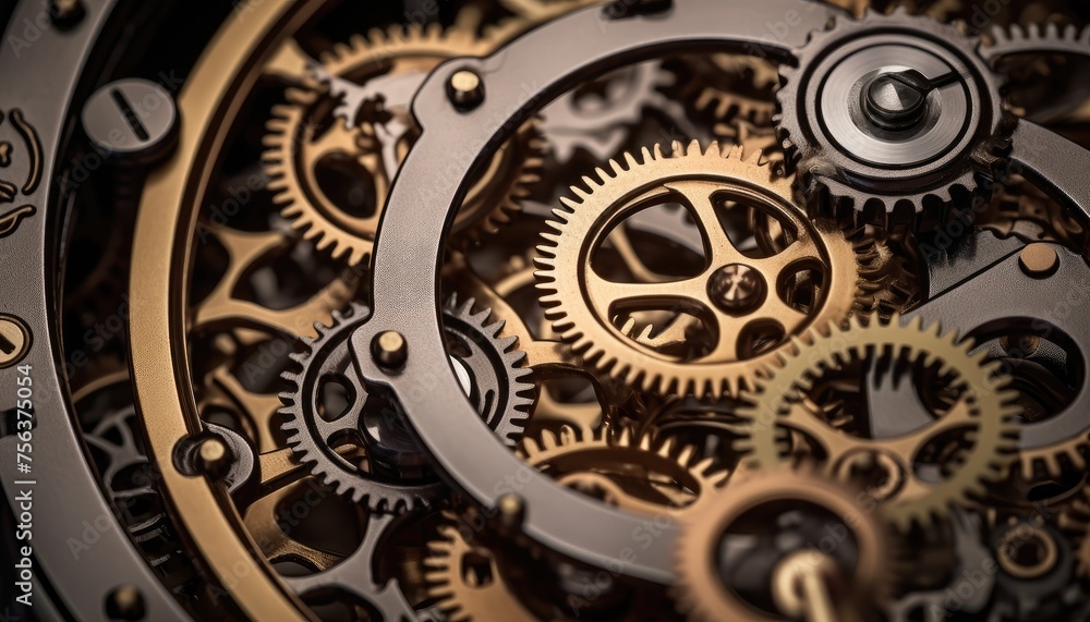 Close up view of a gear mechanism Close up view of a gear mechanism