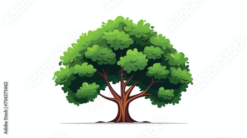 tree icon flat.  flat vector isolated on white background