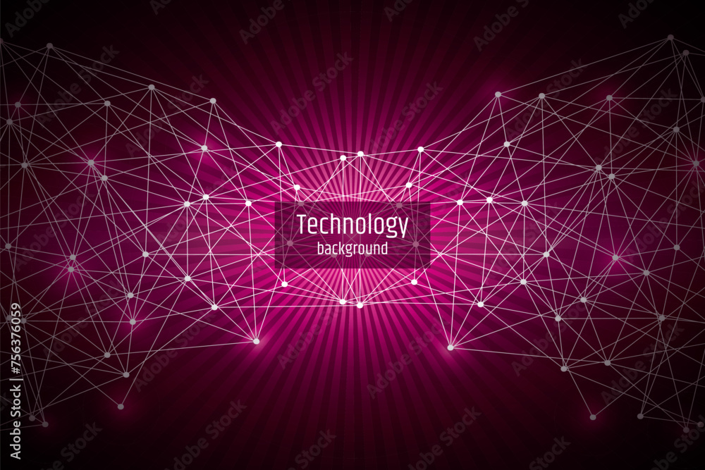 abstract digital technology background with network connection lines