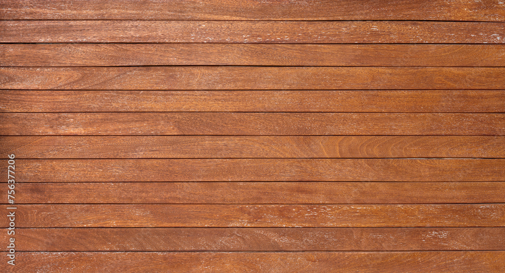 Fototapeta premium Brown natural wood planks, Rough surface background and texture