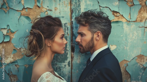 Conflict, divorce or quarrel between a man and a woman. © Максим