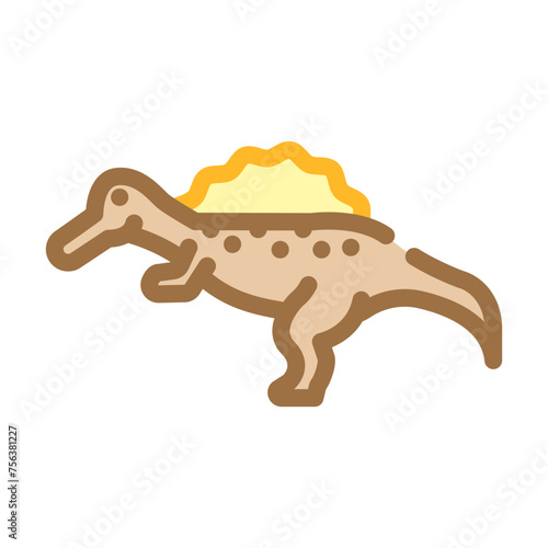 spinosaurus dinosaur animal color icon vector. spinosaurus dinosaur animal sign. isolated symbol illustration