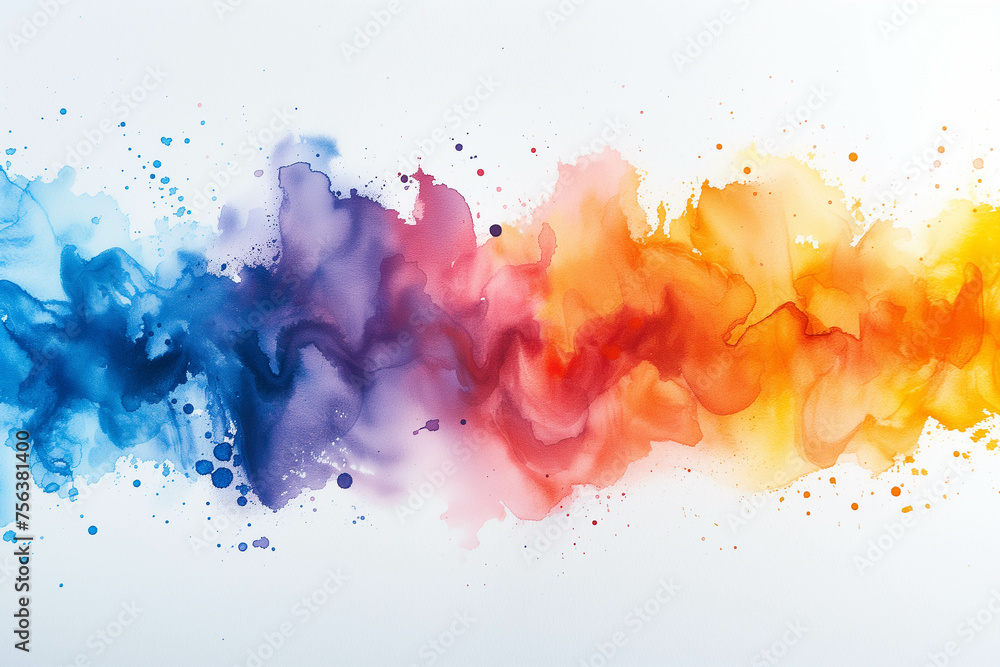 Splashes or flicks of watercolor paint on a white background.