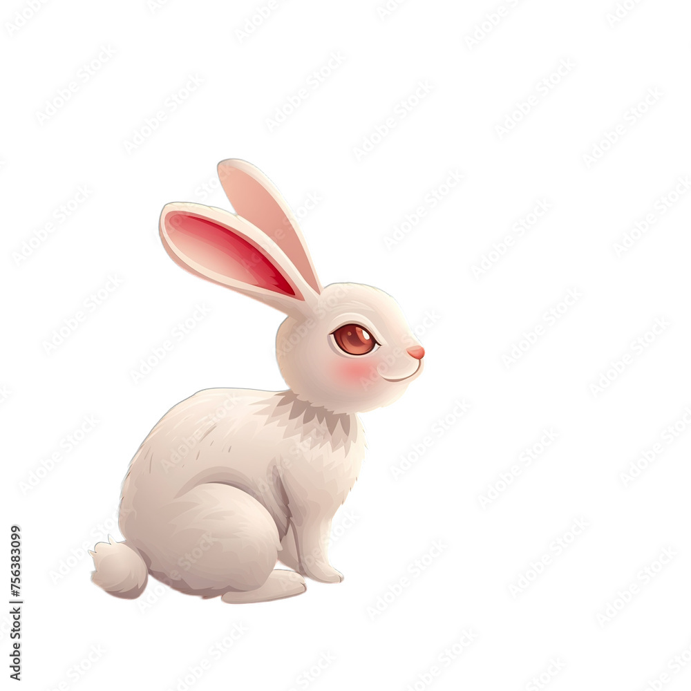 Obraz premium white rabbit isolated on white