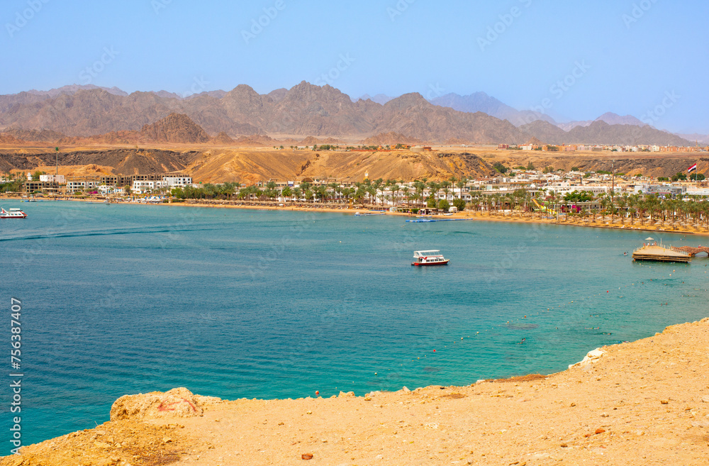 panorama of El Maya Bay in Sharm El Sheikh for banner background