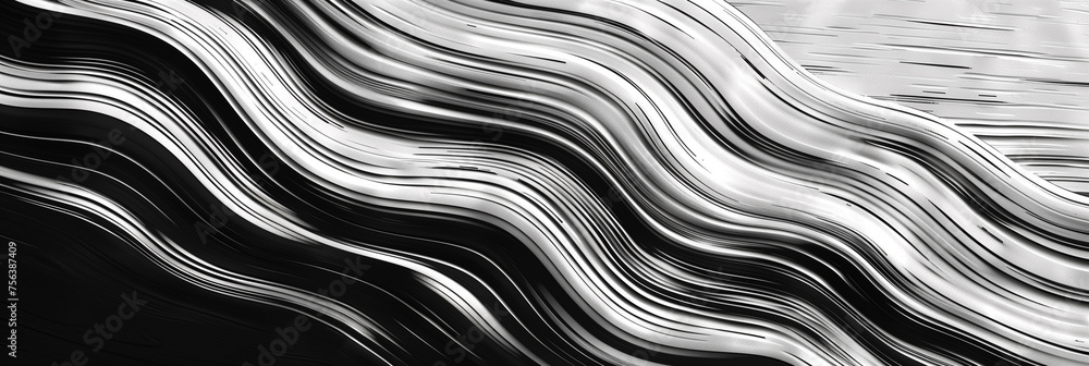 Abstract monochrome wavy lines pattern, ideal for backgrounds, dynamic design elements or creative modern graphics with space for text Abstract monochrome wavy lines pattern, ideal for backgrounds, dynamic design elements or creative modern graphics with space for text