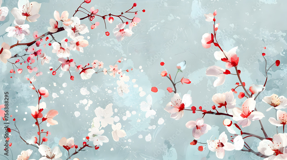 淡いトーンの桜のイラスト 淡いトーンの桜のイラスト