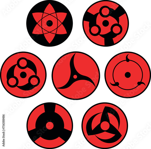 Sharingan ball design of uchiha clan