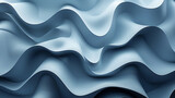 Abstract blue wavy background, 3D digital illustration with smooth curves, ideal for modern technology design or dynamic wallpaper with copy space