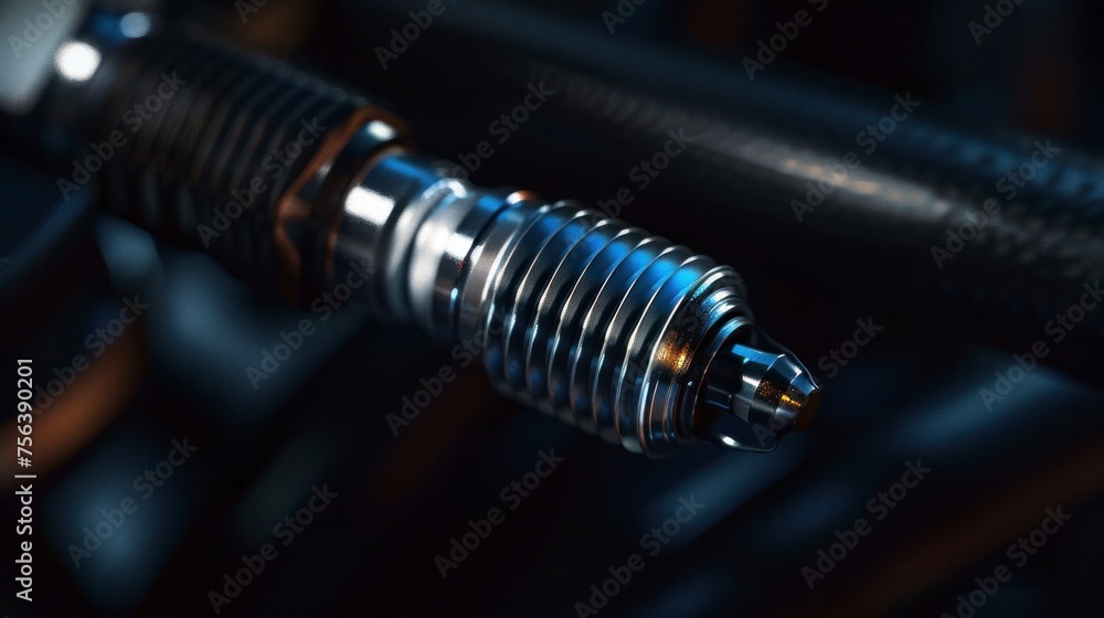 The mechanic carefully inspected the car's engine to check the spark plug, coil, and other metal parts for any needed repairs or maintenance. The mechanic carefully inspected the car's engine to check the spark plug, coil, and other metal parts for any needed repairs or maintenance.