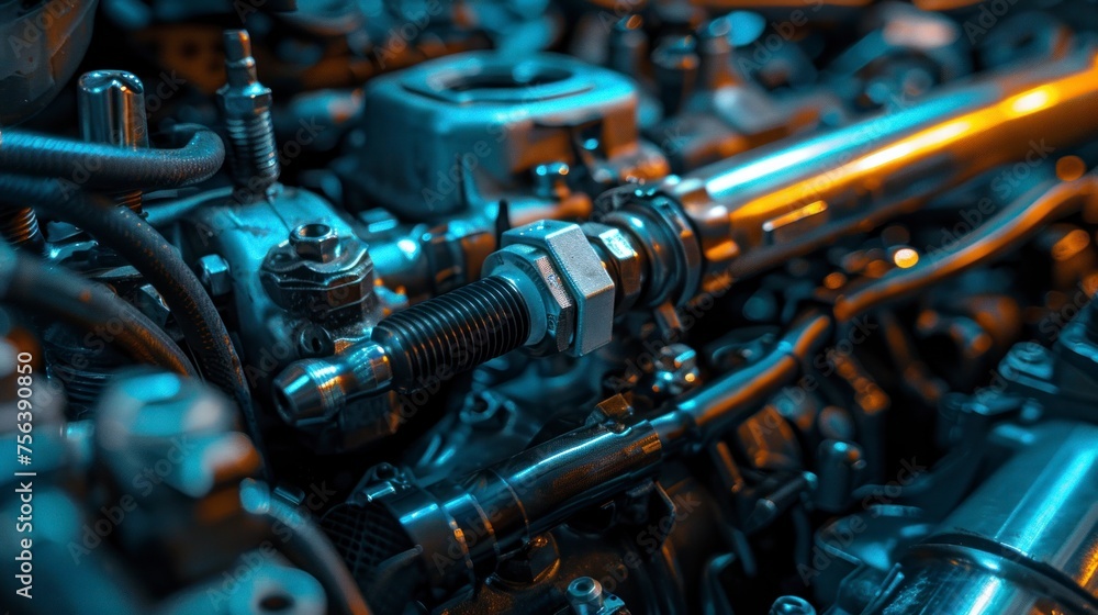 The mechanic carefully checked the spark plug, coil, and other metal engine parts during the car repair to ensure proper maintenance. The mechanic carefully checked the spark plug, coil, and other metal engine parts during the car repair to ensure proper maintenance.