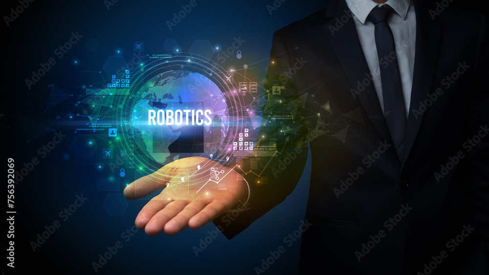 Elegant hand holding technology-related inscription Elegant hand holding technology-related inscription