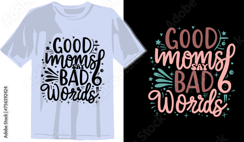 Mom Mama Mother’s Day SVG PNG Typography illustration Crafts and T-shirt Design